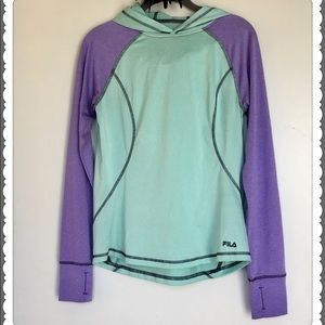 FILA HOODED WORKOUT TOP 🌼💜